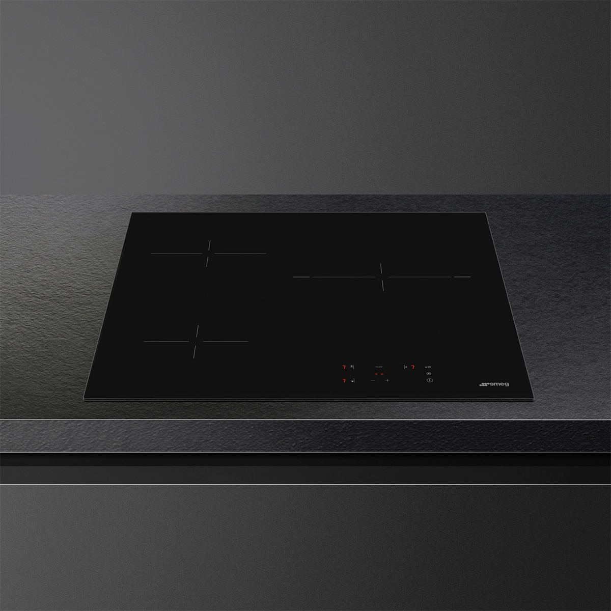 Placa vitrocerámica Smeg 3 zonas de cocción - SE263TD2 Negro-5