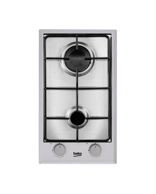 Placa modular de gas Beko con 2 quemadores - HDCG32220FX Inox-1