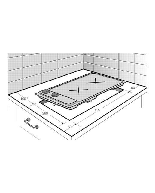 Placa modular de gas Beko con 2 quemadores - HDCG32220FX Inox-2