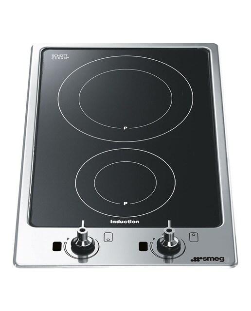 Placa Modular de Indução Smeg Classica PGF32I-1 com 2 Zonas e de 30 cm - Aço Inox Preto / Aço Inox-1