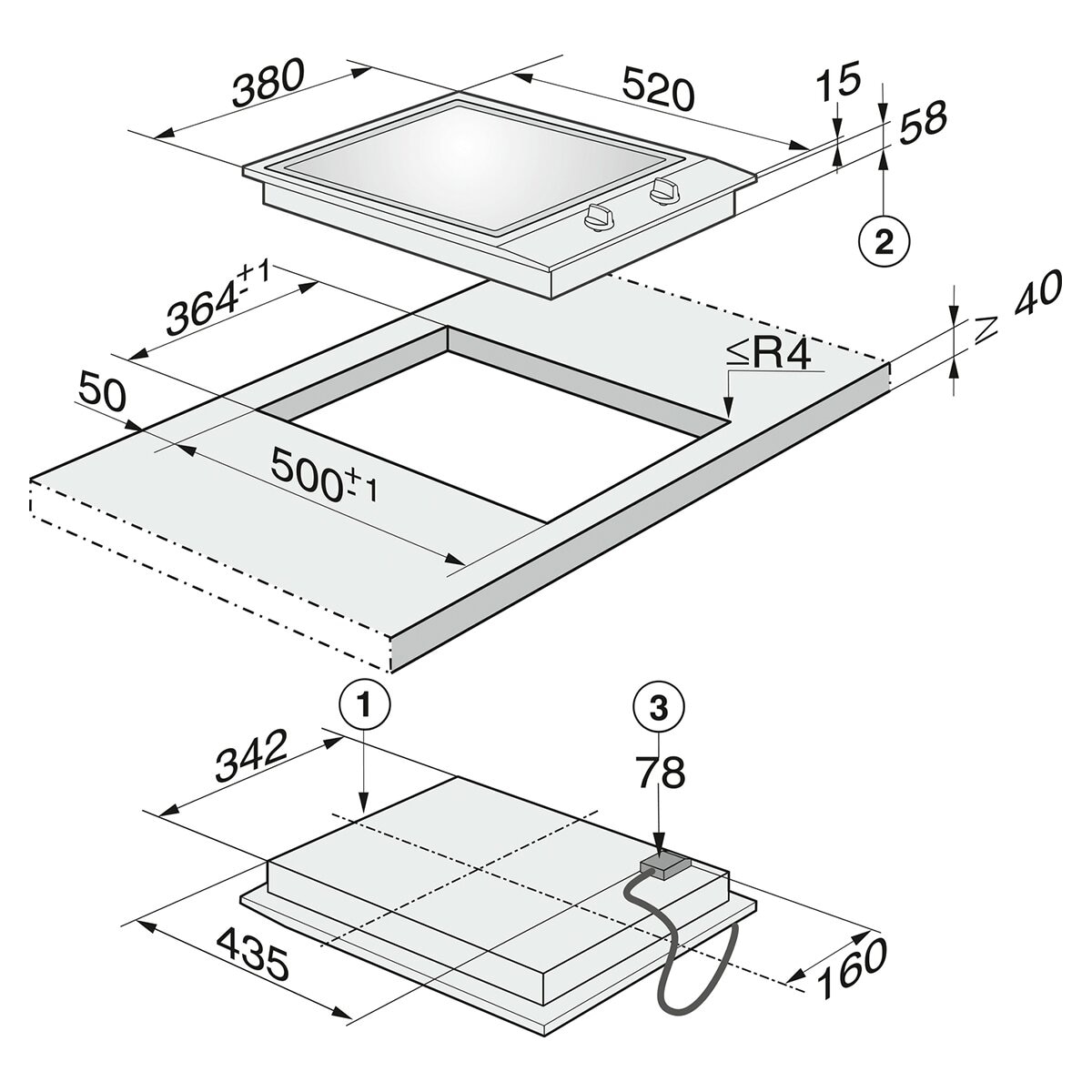 Placa Teppan Yaki Miele CS1327Y ProLine com 2 Zonas e de 38 cm - Aço Inox Inox-2