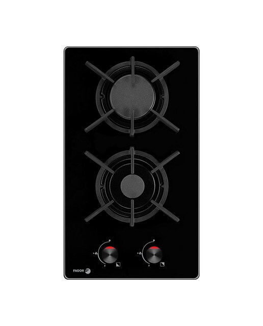 Placa gas Fagor 2 quemadores - 3MCF-2GSTA Cristal negro-1