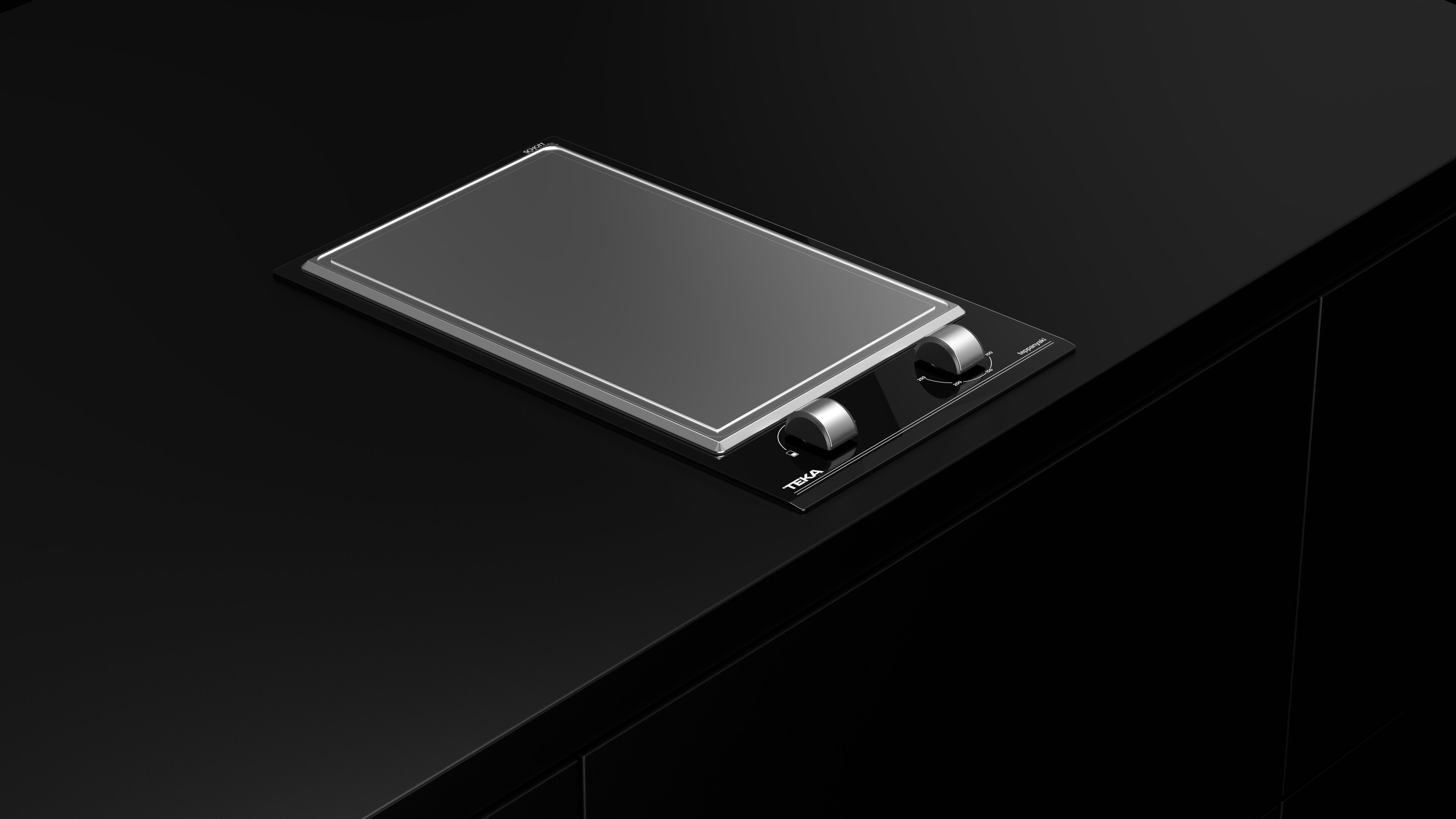 Placa Teppan Yaki Teka Serie VarioPro YZC 32600 XFL com 2 Zonas e de 30 cm - Vidro Preto Vidro preto-6
