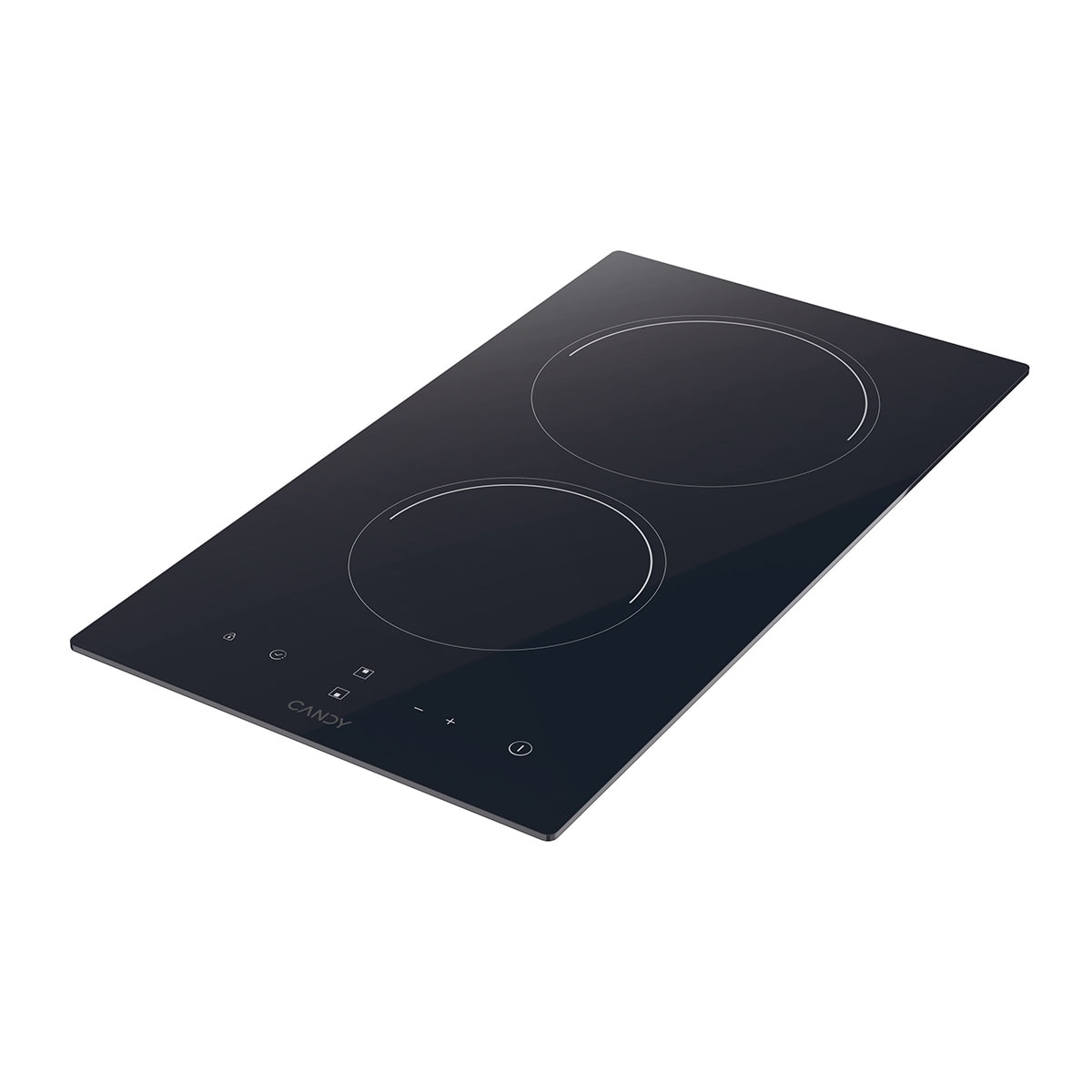 Placa modular vitrocerámica Candy 2 zonas de cocción - CDH30 Negro-2