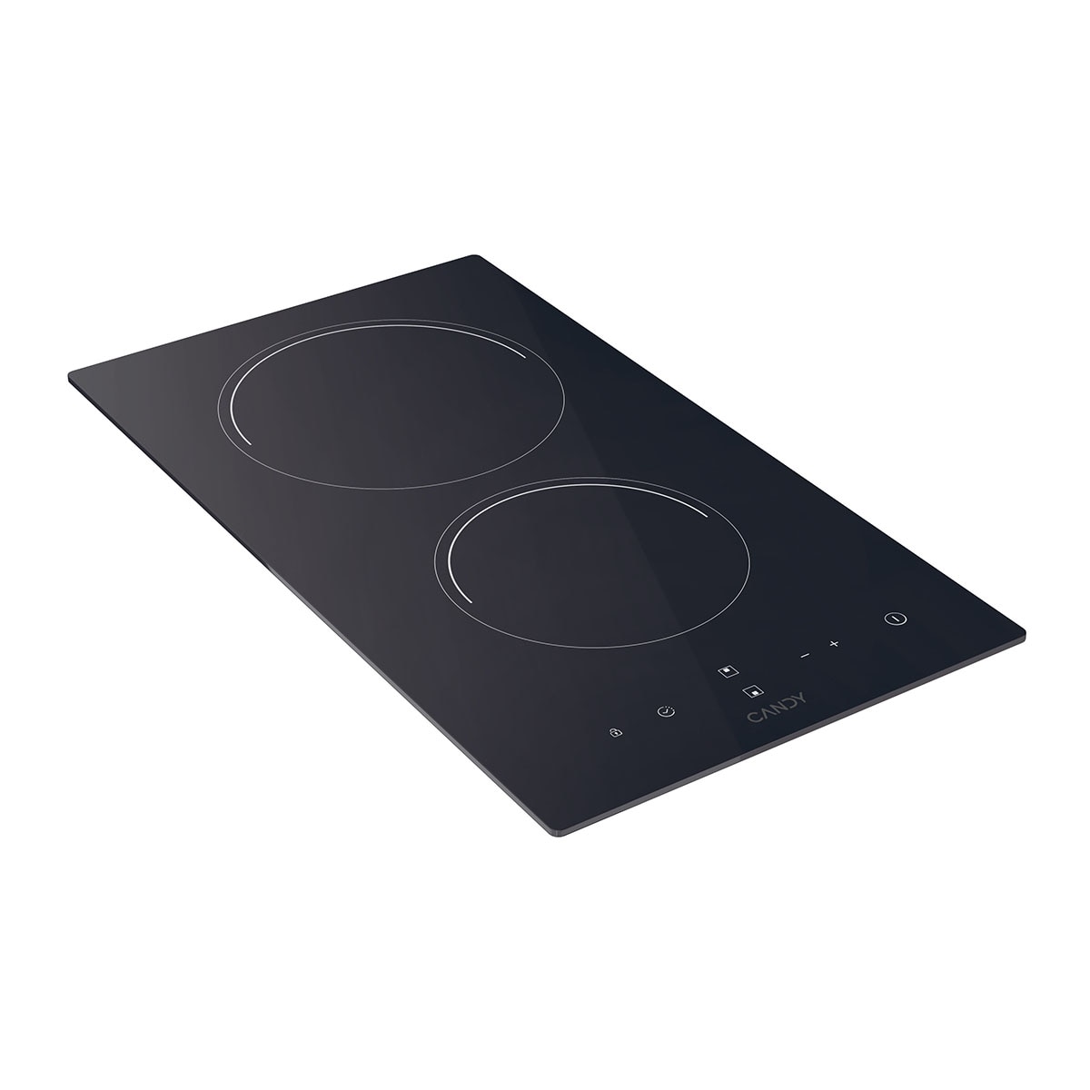 Placa modular vitrocerámica Candy 2 zonas de cocción - CDH30 Negro-3