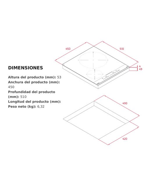 Placa modular inducción Teka táctil MultiSlider y con 2 zonas de cocción - IZC42400 MSP BK - Negro Negro-2