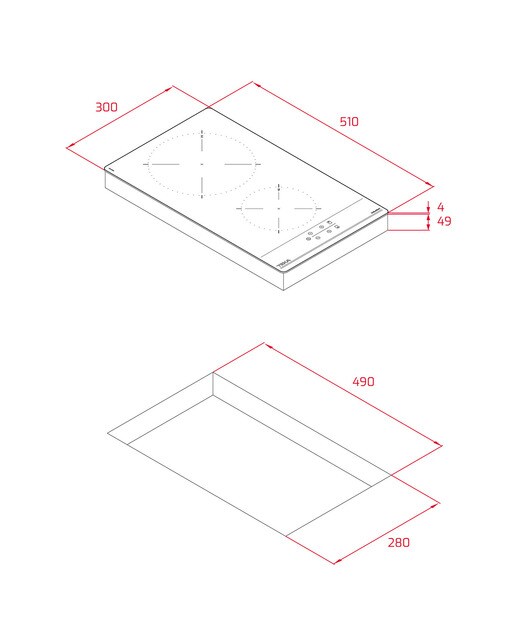 Placa modular inducción Teka 2 zonas de cocción - IBC32000 TTC BK - Negro Negro-2