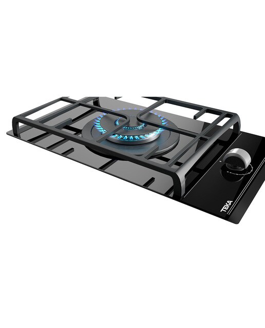 Placa gas Teka 1 quemador - GZC31330 XBA BK Cristal negro-6