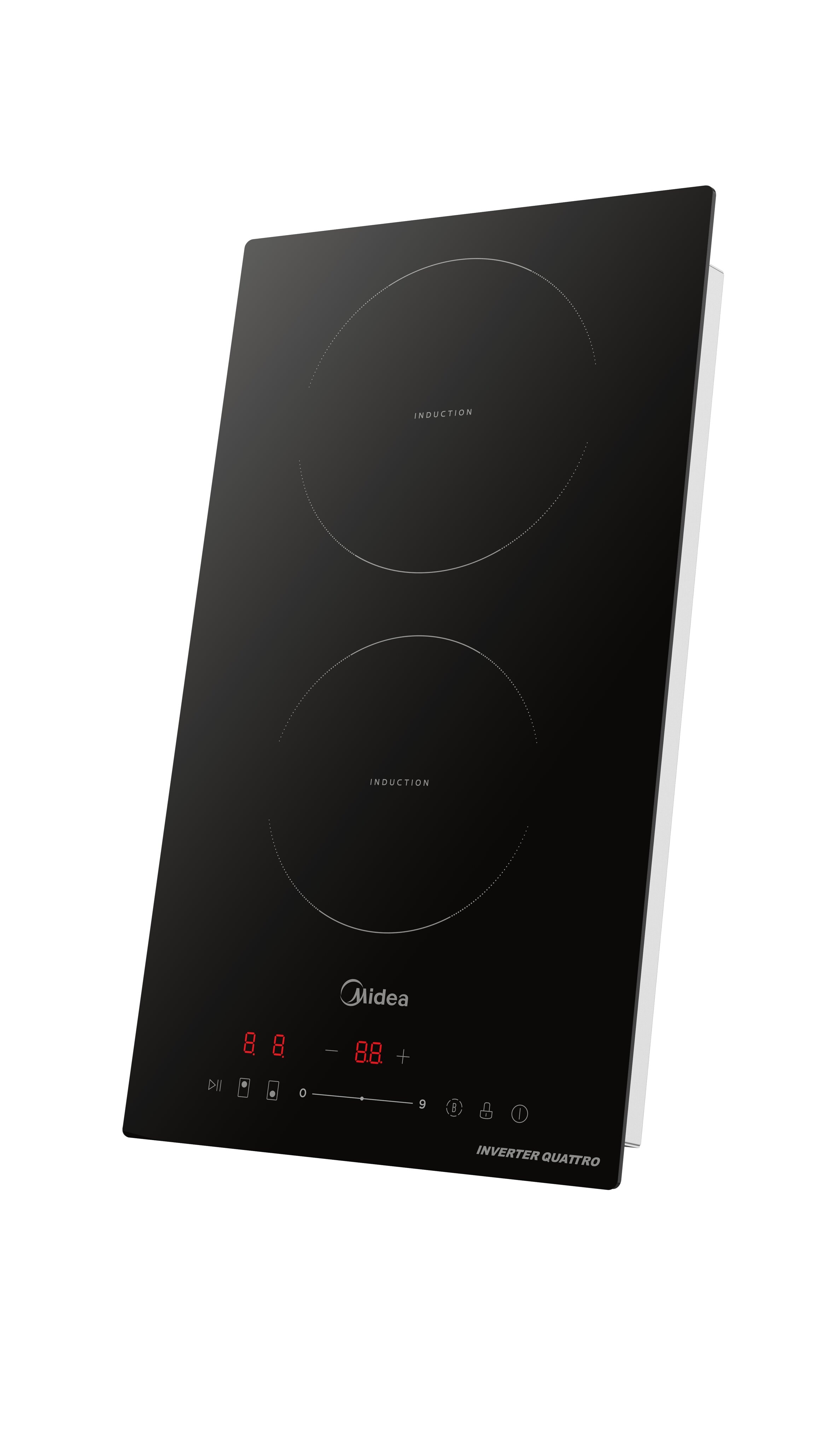 Placa Modular Midea MIH350D157K0 de 2 Zonas e de 28,8 cm - Preto Vidro preto-4