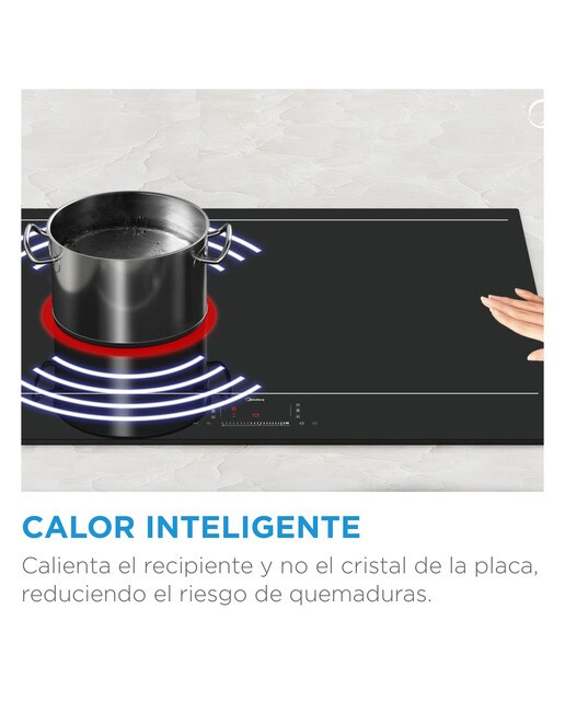 Placa Modular Midea MIH350D157K0 de 2 Zonas e de 28,8 cm - Preto Vidro preto-6
