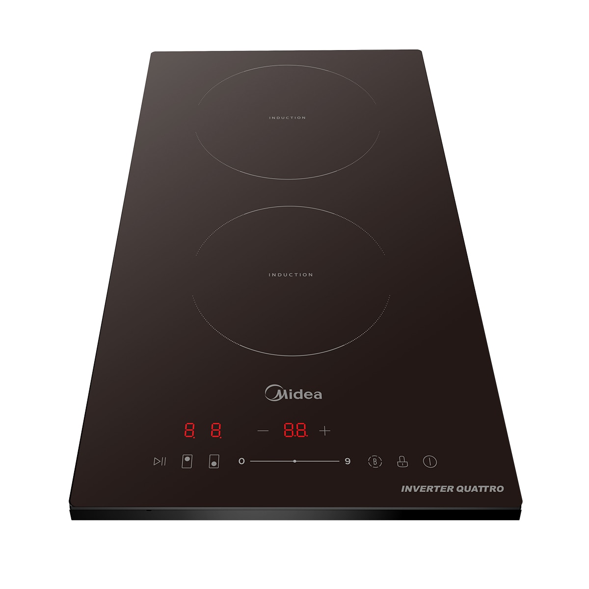 Placa Modular Midea MIH350D157K0 de 2 Zonas e de 28,8 cm - Preto Vidro preto-12