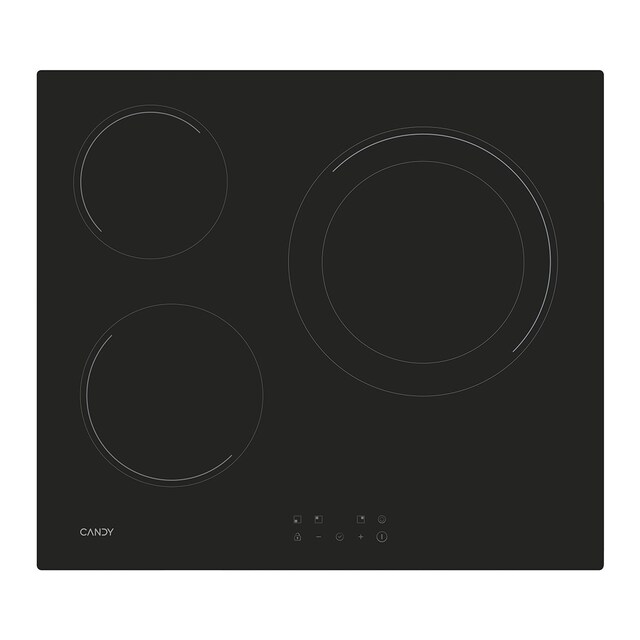 Imagen 0 de Placa Vitrocerámica Candy, 3 Zonas de Cocción con zona grande de 28 cm - CH63DCC