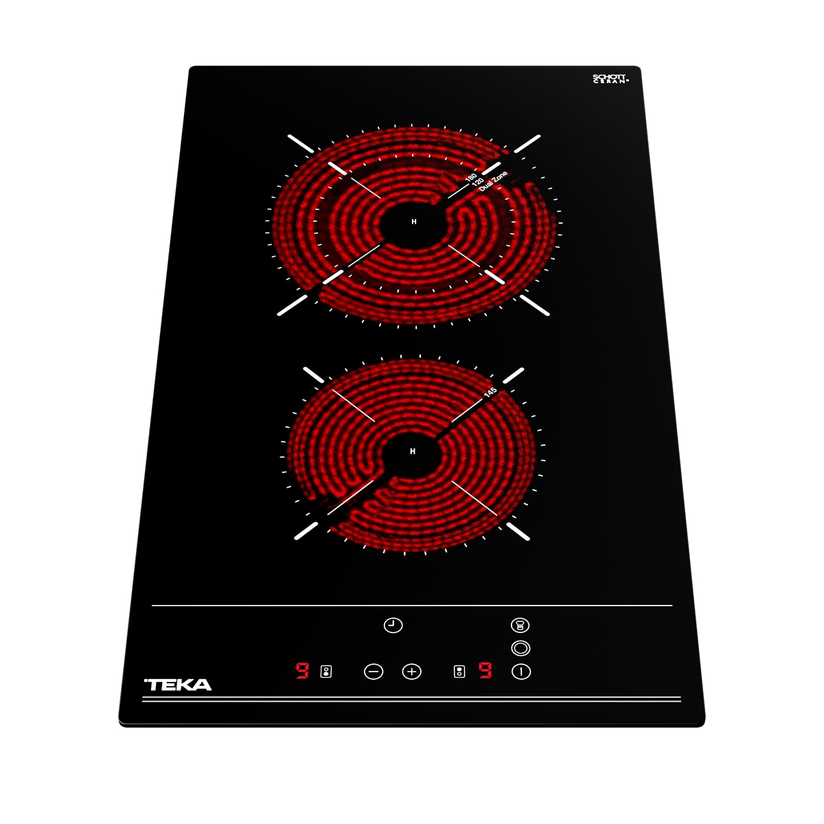 Placa modular vitrocerámica Teka 2 zonas de cocción - TZC 32320 TTC Negro-5