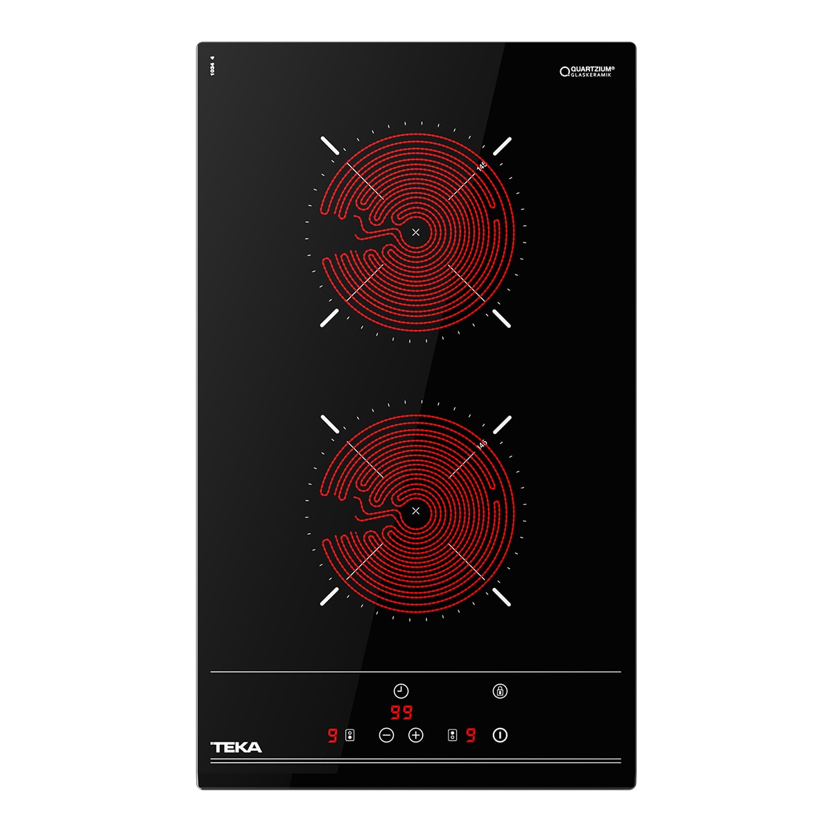Placa modular vitrocerámica Teka con 2 zonas de cocción - TZC 32000 TTCBK Negro-3