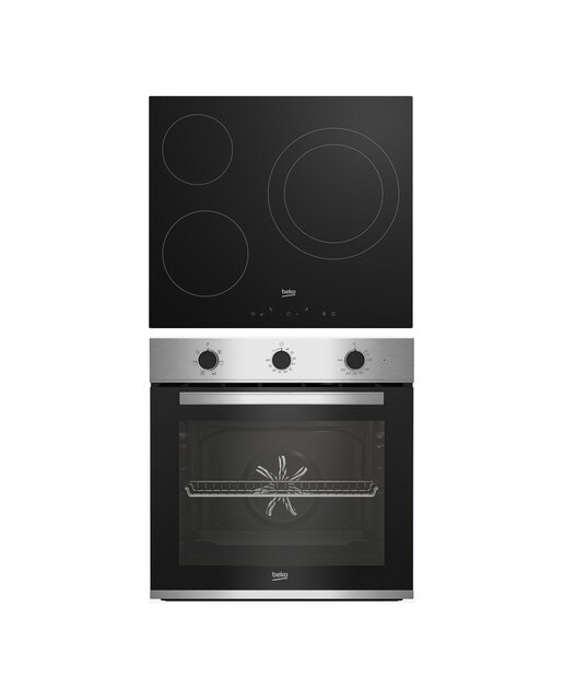 Conjunto de horno y placa vitrocerámica Beko BBSE12122XD con AeroPerfect Inox-1