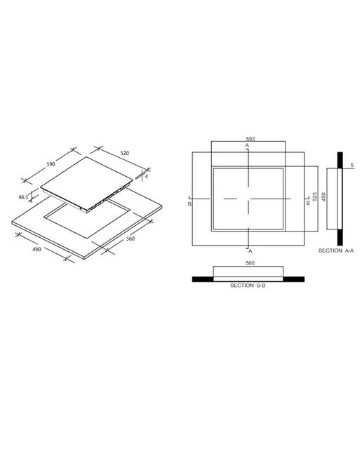 Conjunto de horno multifunción y placa vitrocerámica Candy - PCI27XCH63CC4U2 Inox / Negro-2
