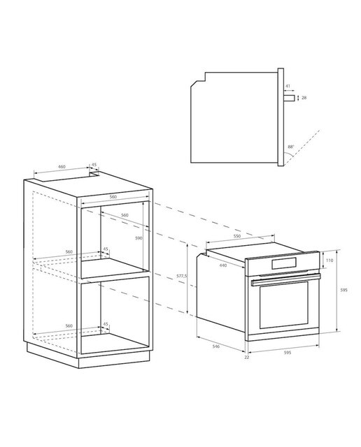 Conjunto de horno multifunción y placa vitrocerámica Candy - PCI27XCH63CC4U2 Inox / Negro-3