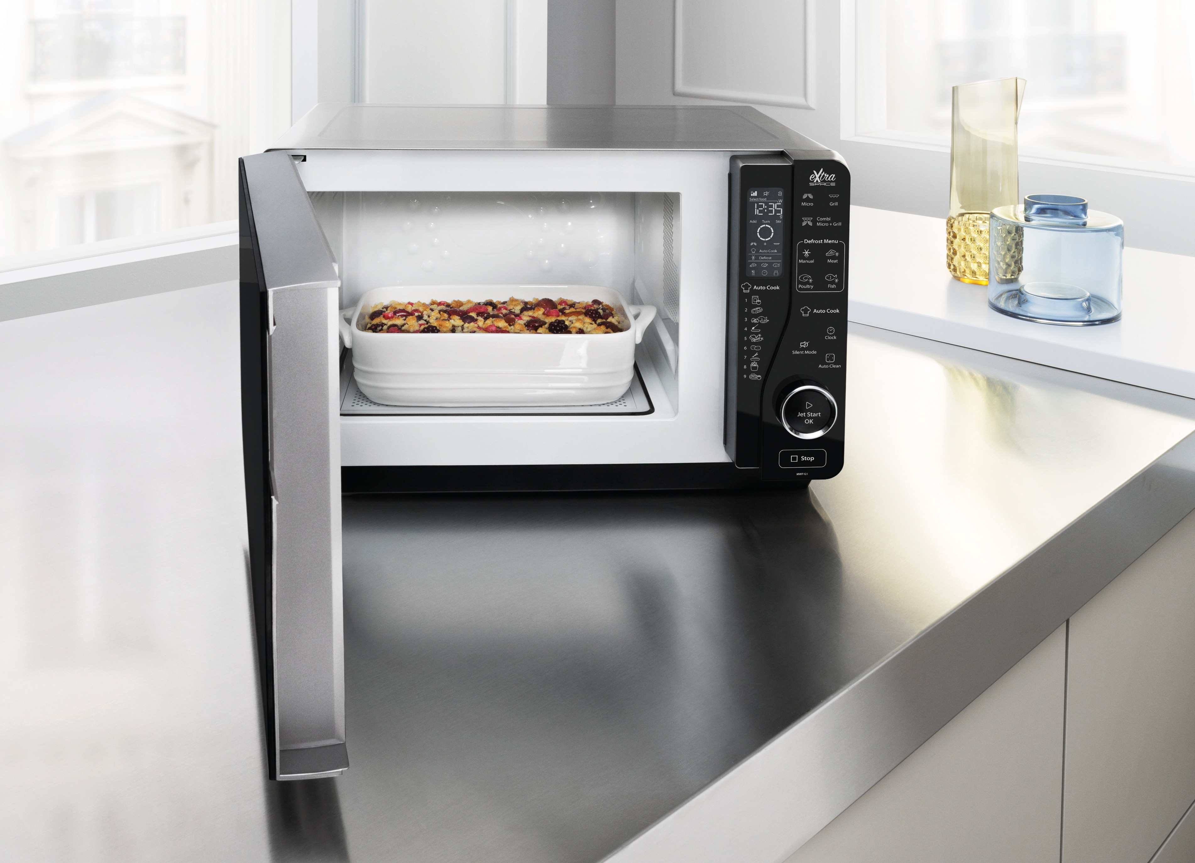 Microondas Whirlpool sin plato giratorio - MWF 421 SL Silver-6