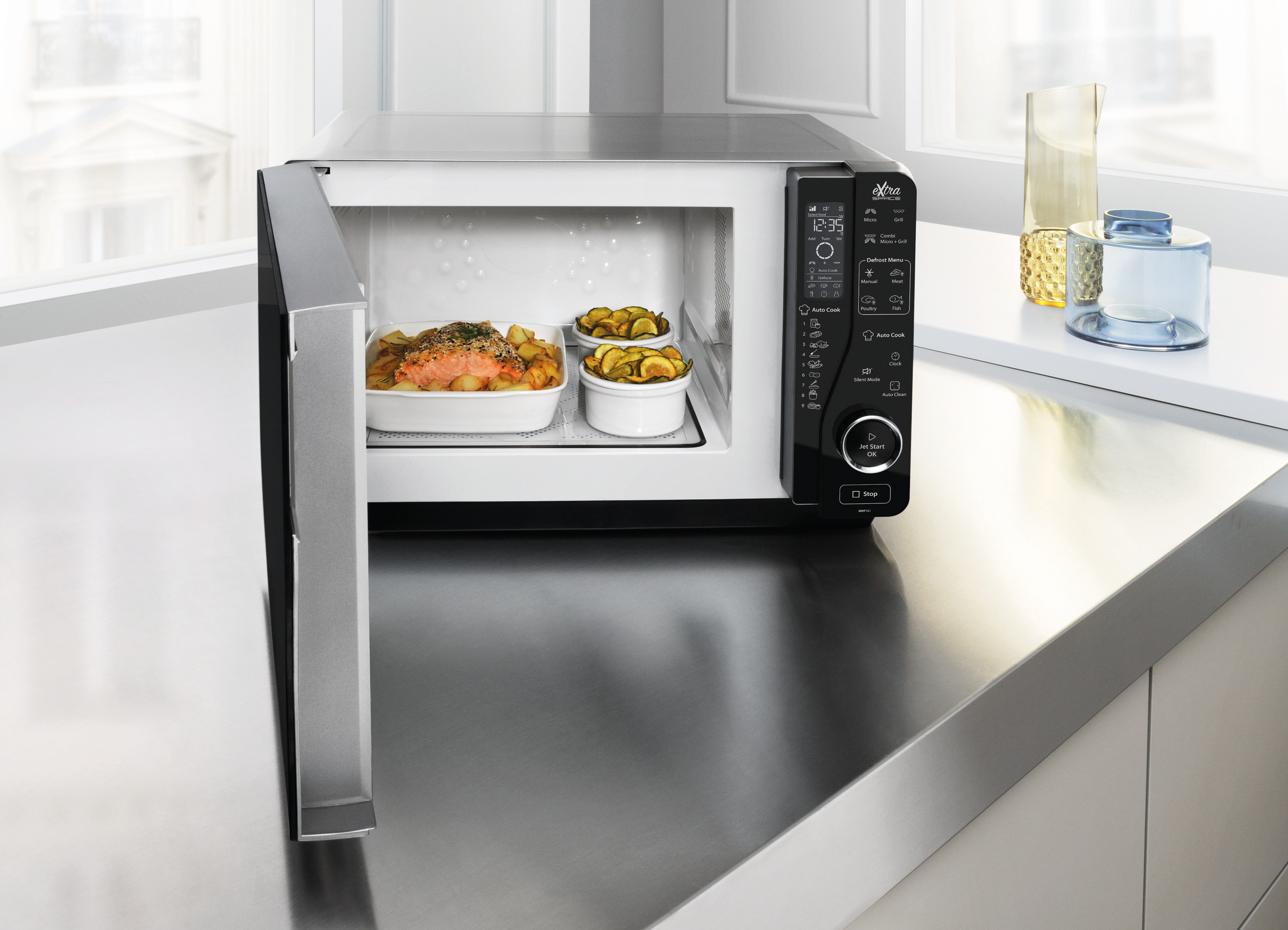 Microondas Whirlpool sin plato giratorio - MWF 421 SL Silver-7