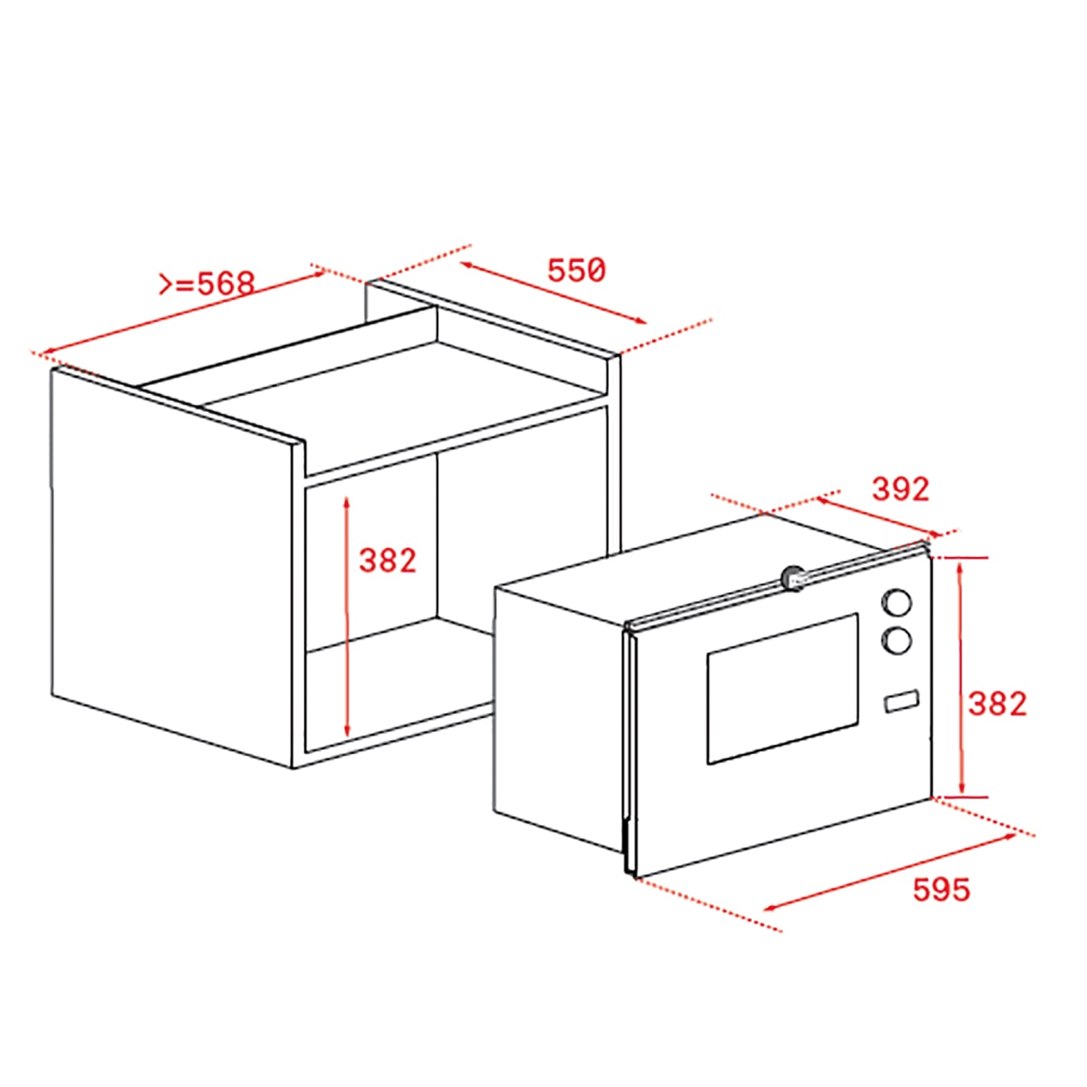 Microondas integrable Teka 25 litros y grill - ML825TFL - Inox Inox-2