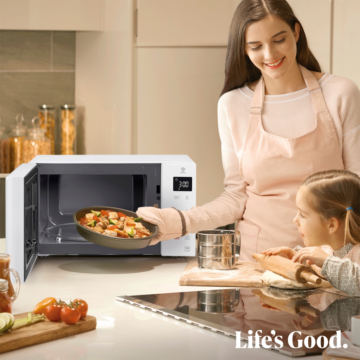 Microondas LG 25 litros, grill, 1.000 w y Smart Inverter - MH6535GDH Blanco-15