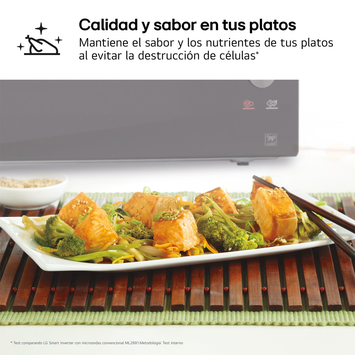 Microondas LG  32 litros, grill, 1.200w y Smart Inverter - MH7265DPS Negro-10