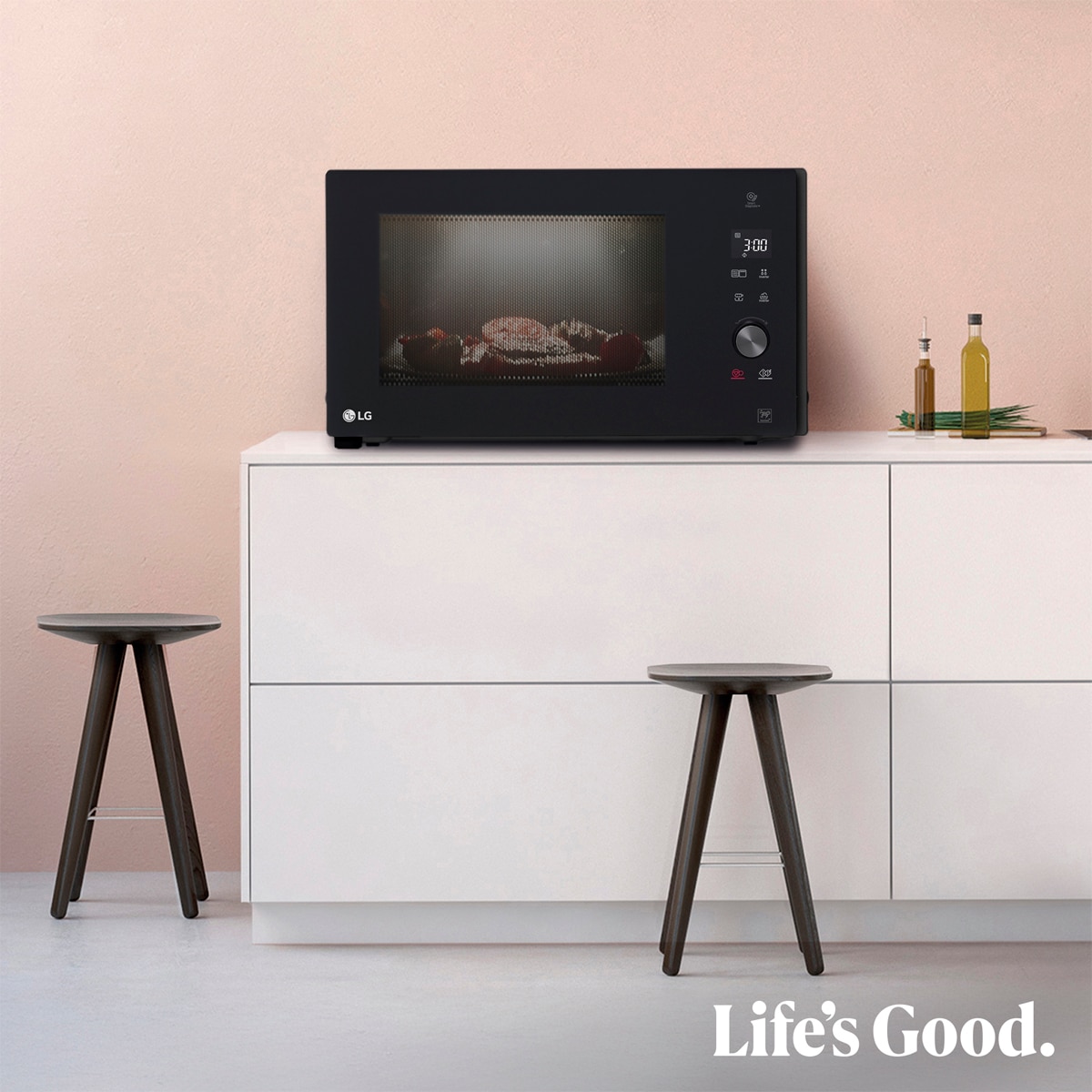 Microondas LG  32 litros, grill, 1.200w y Smart Inverter - MH7265DPS Negro-16