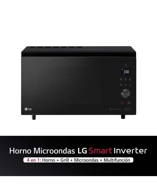 Microondas  LG  39 litros, grill, 1.100 w y 4 en 1- MJ3965BPS Negro-5
