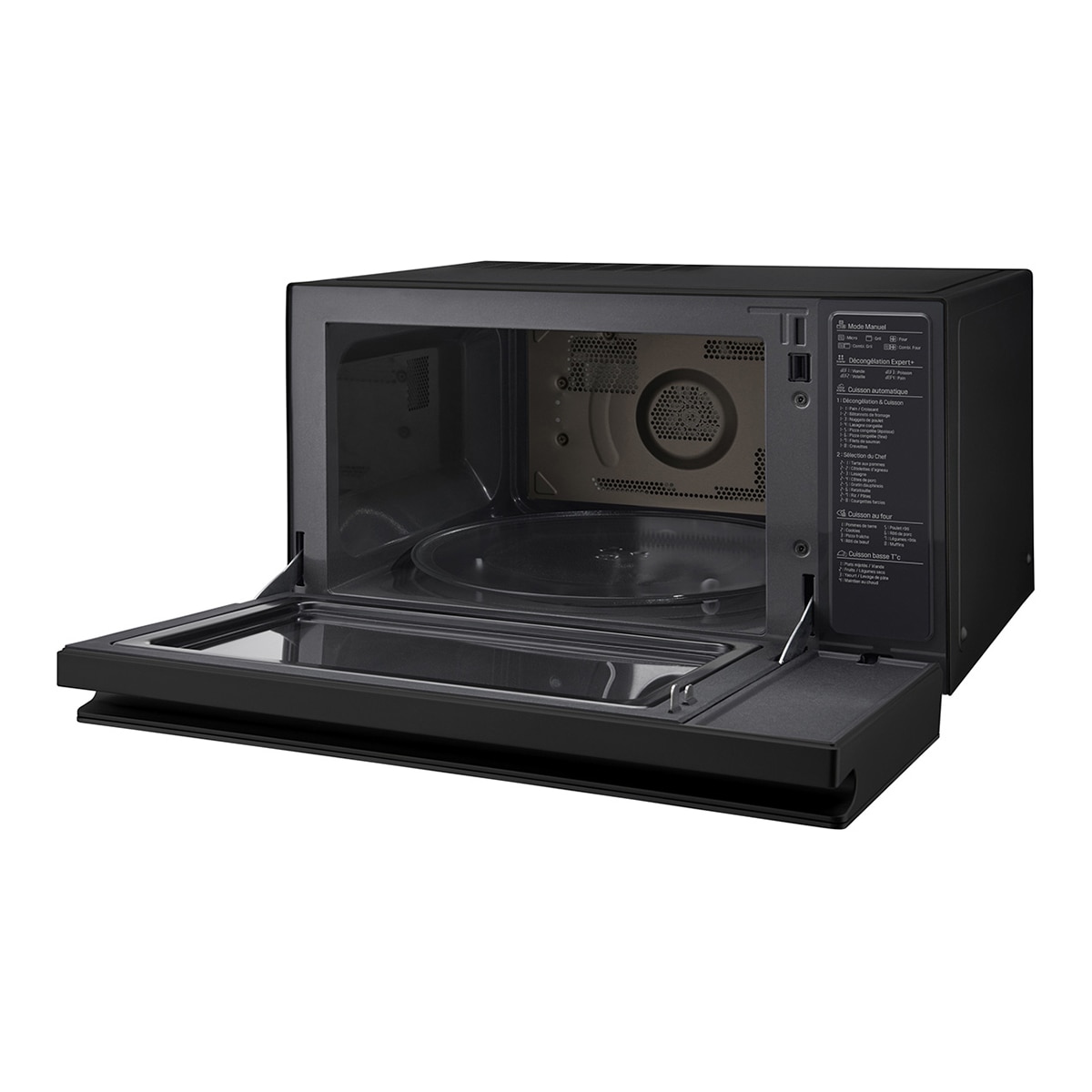 Microondas  LG  39 litros, grill, 1.100 w y 4 en 1- MJ3965BPS Negro-6