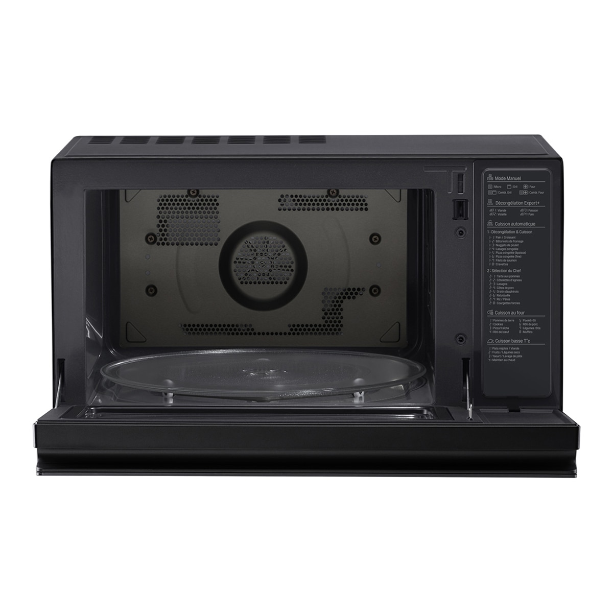 Microondas  LG  39 litros, grill, 1.100 w y 4 en 1- MJ3965BPS Negro-9