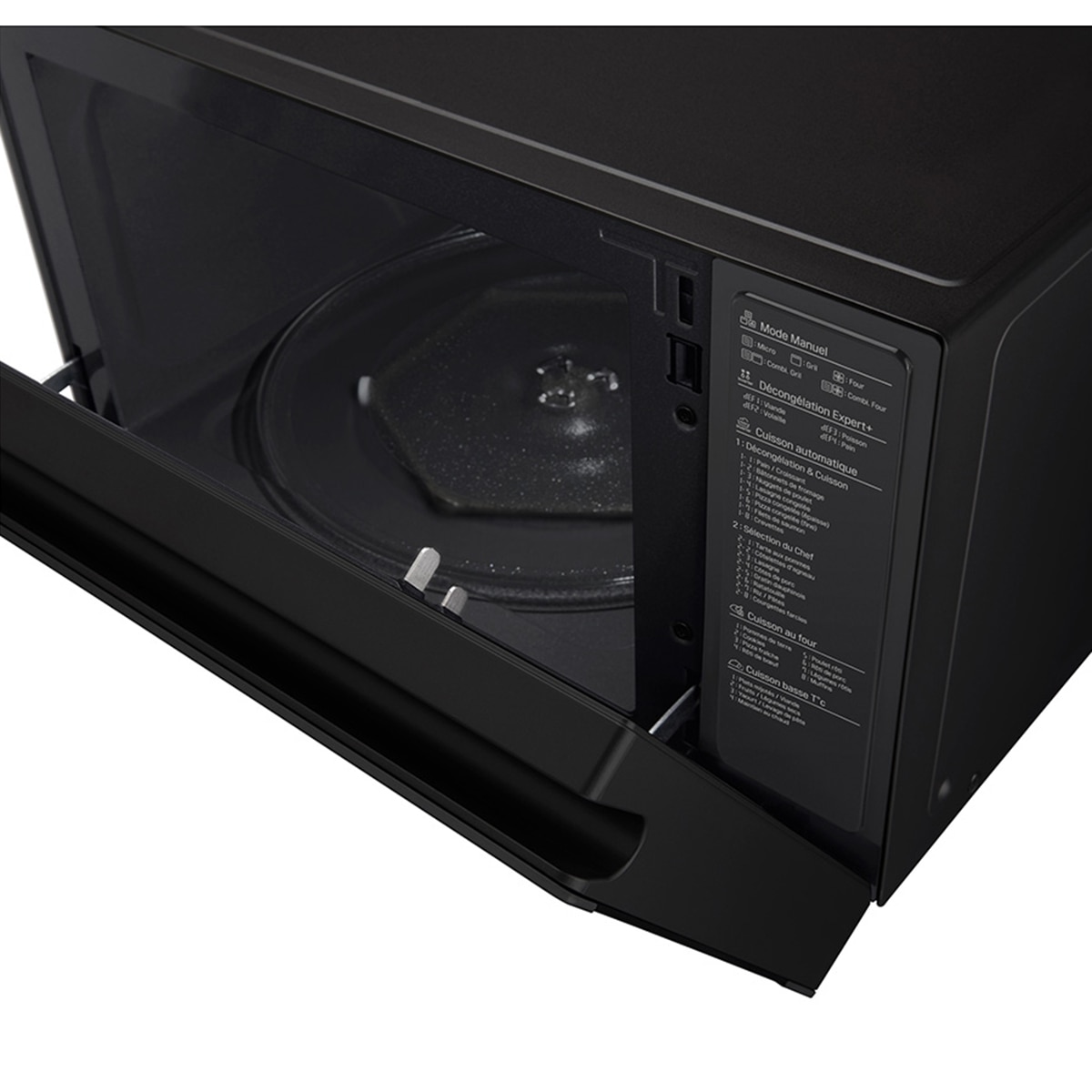 Microondas  LG  39 litros, grill, 1.100 w y 4 en 1- MJ3965BPS Negro-10