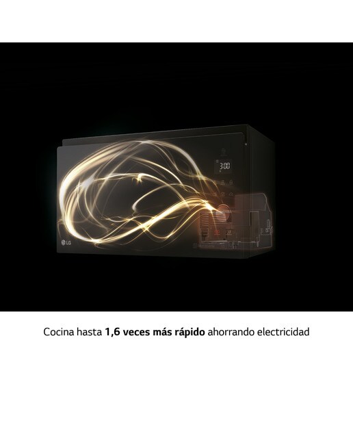 Microondas  LG  39 litros, grill, 1.100 w y 4 en 1- MJ3965BPS Negro-11