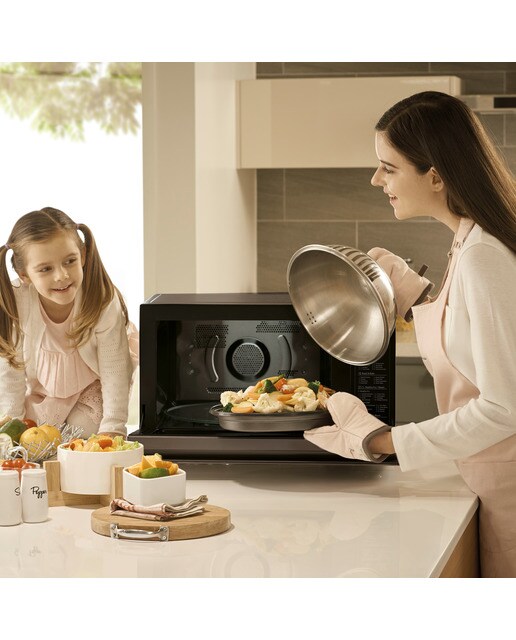 Microondas  LG  39 litros, grill, 1.100 w y 4 en 1- MJ3965BPS Negro-18