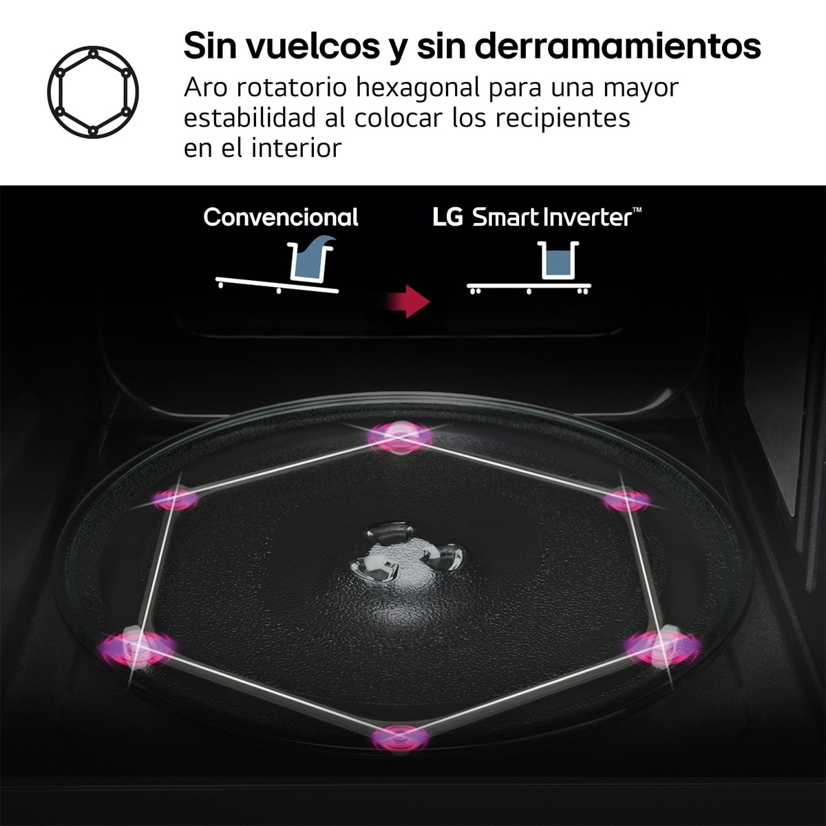 Microondas LG 25 litros, grill, 1.000 w y Smart Inverter - MH6535GDS Negro-13