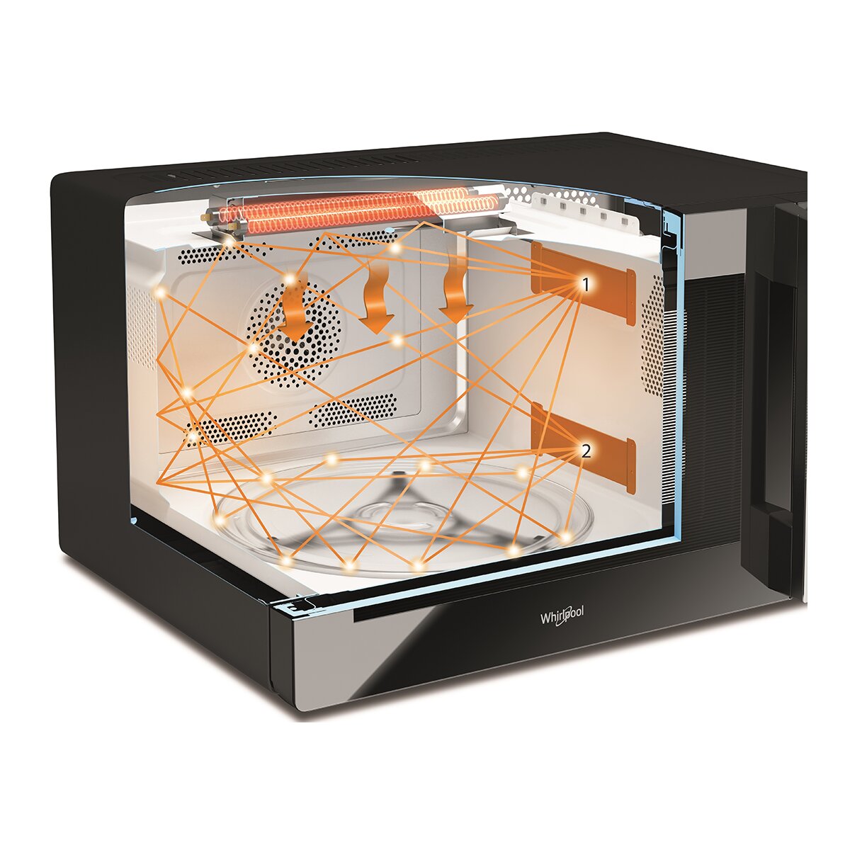 Microondas Whirlpool 25 litros y grill - MCP 346 SL Negro / Plateado-7