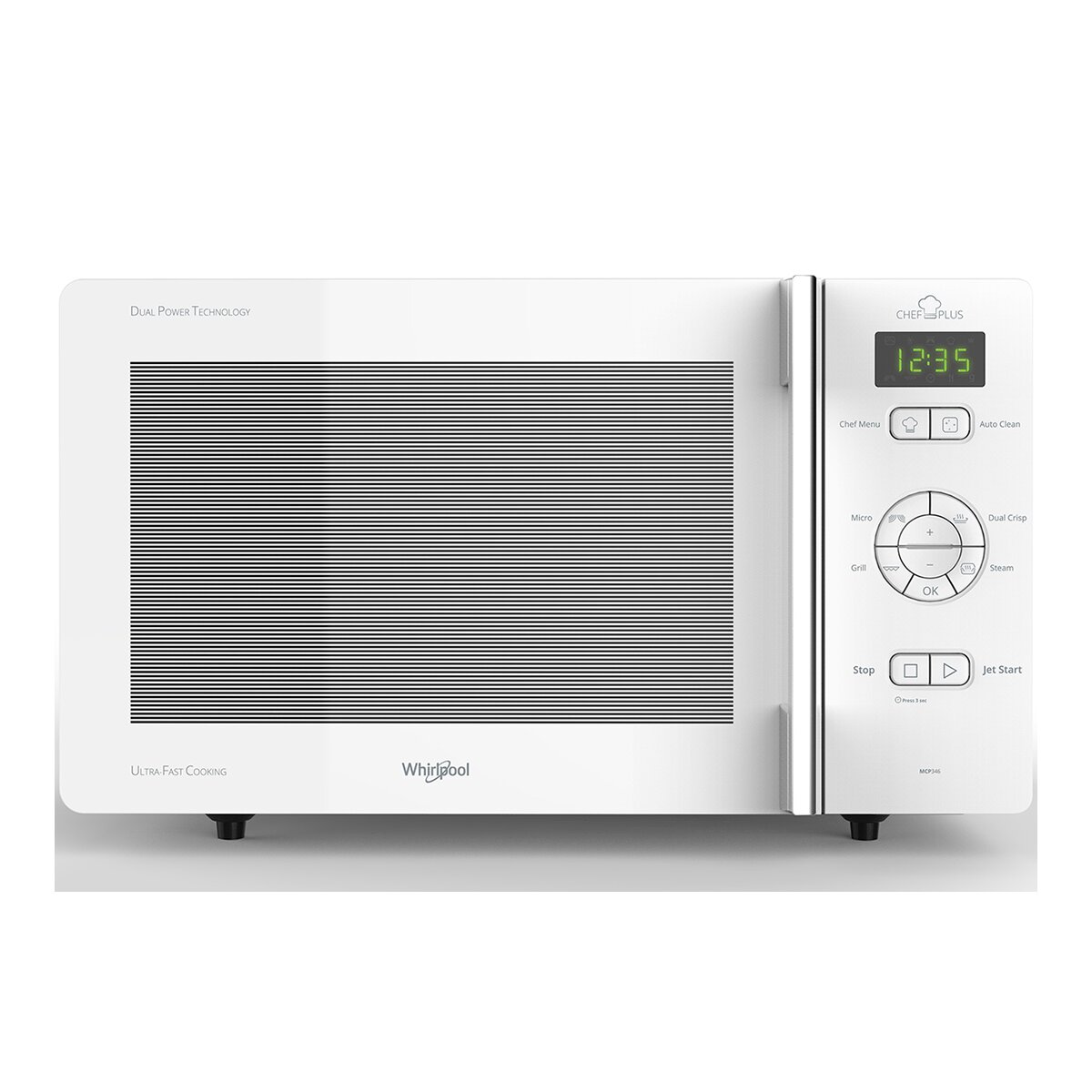 Microondas Whirlpool 25 litros y grill - MCP 346 WH - Blanco Blanco-5