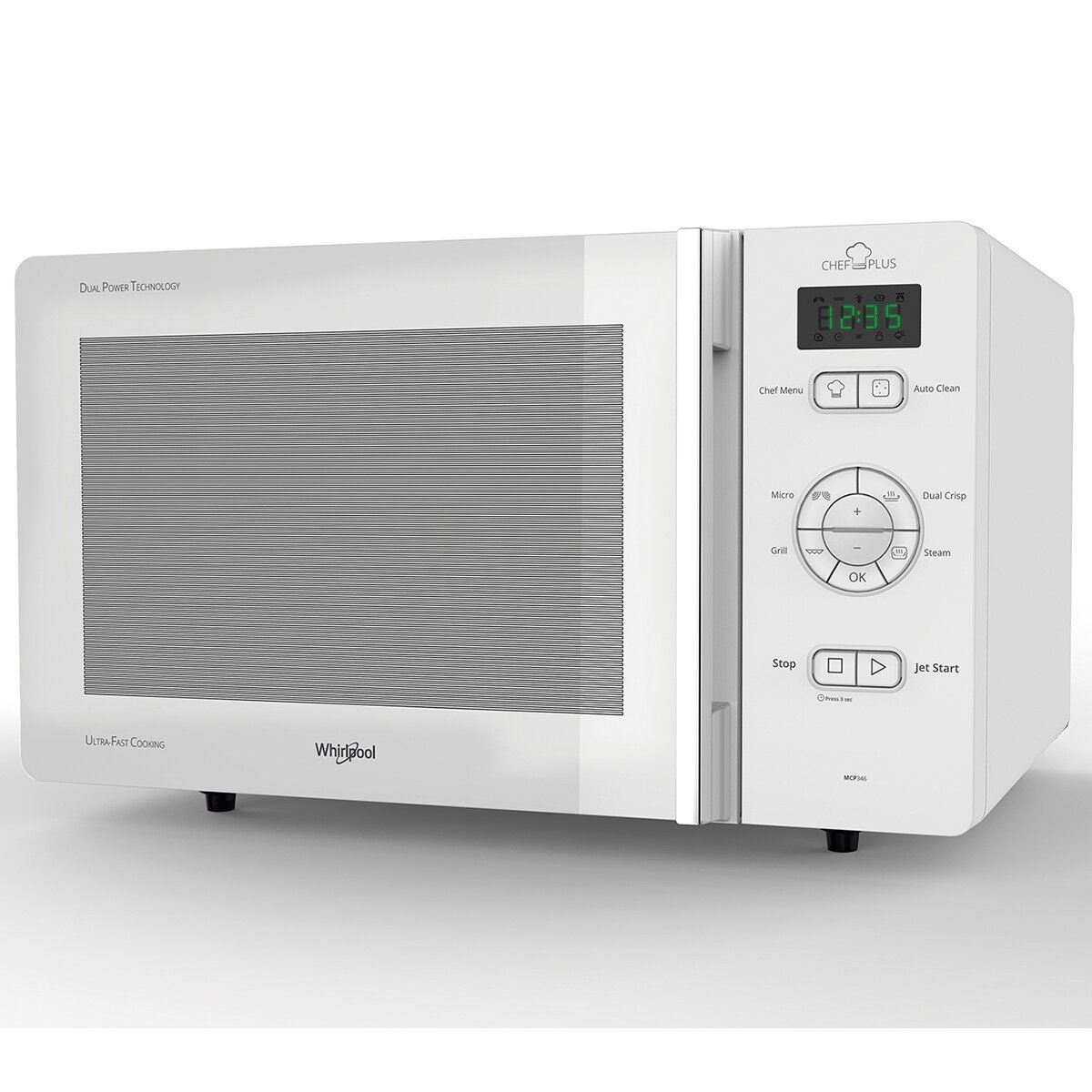 Microondas Whirlpool 25 litros y grill - MCP 346 WH - Blanco Blanco-7