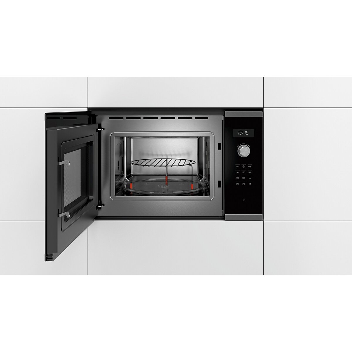 Microondas integrable Bosch 25 litros y grill Master Chef - BEL554MS0 - Cristal negro/inox Cristal negro/inox-4