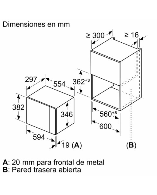 Micro-ondas com Grill Encastrável Bosch Série 4 BEL523MS0 de 800 W Hidrolítico e Capacidade de 20 Litros - Inox Preto-3
