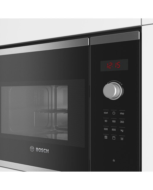 Micro-ondas com Grill Encastrável Bosch Série 4 BEL523MS0 de 800 W Hidrolítico e Capacidade de 20 Litros - Inox Preto-4