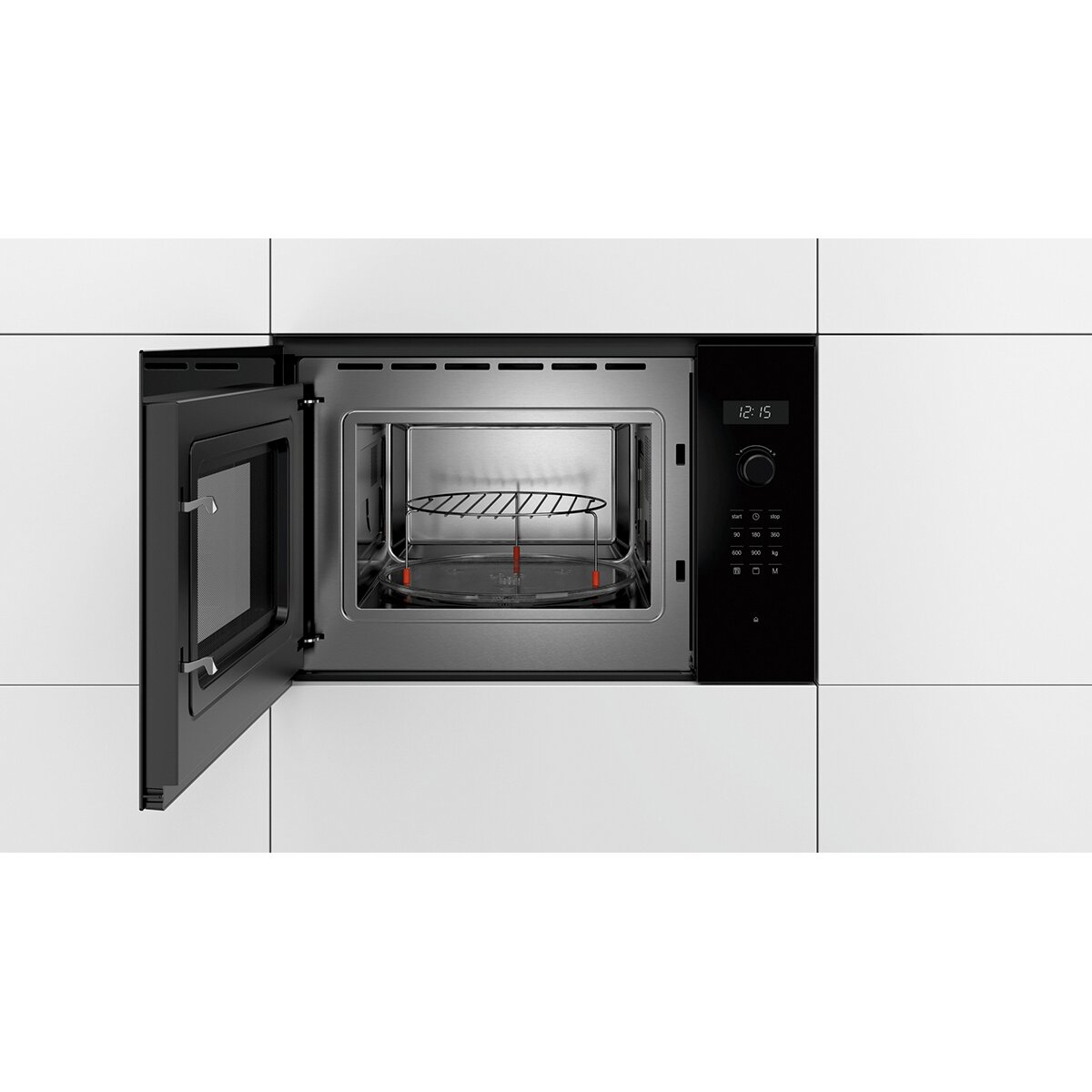 Micro-ondas Encastrável com Grill Bosch BEL554MB0 de 25 Litros - Preto Preto-4