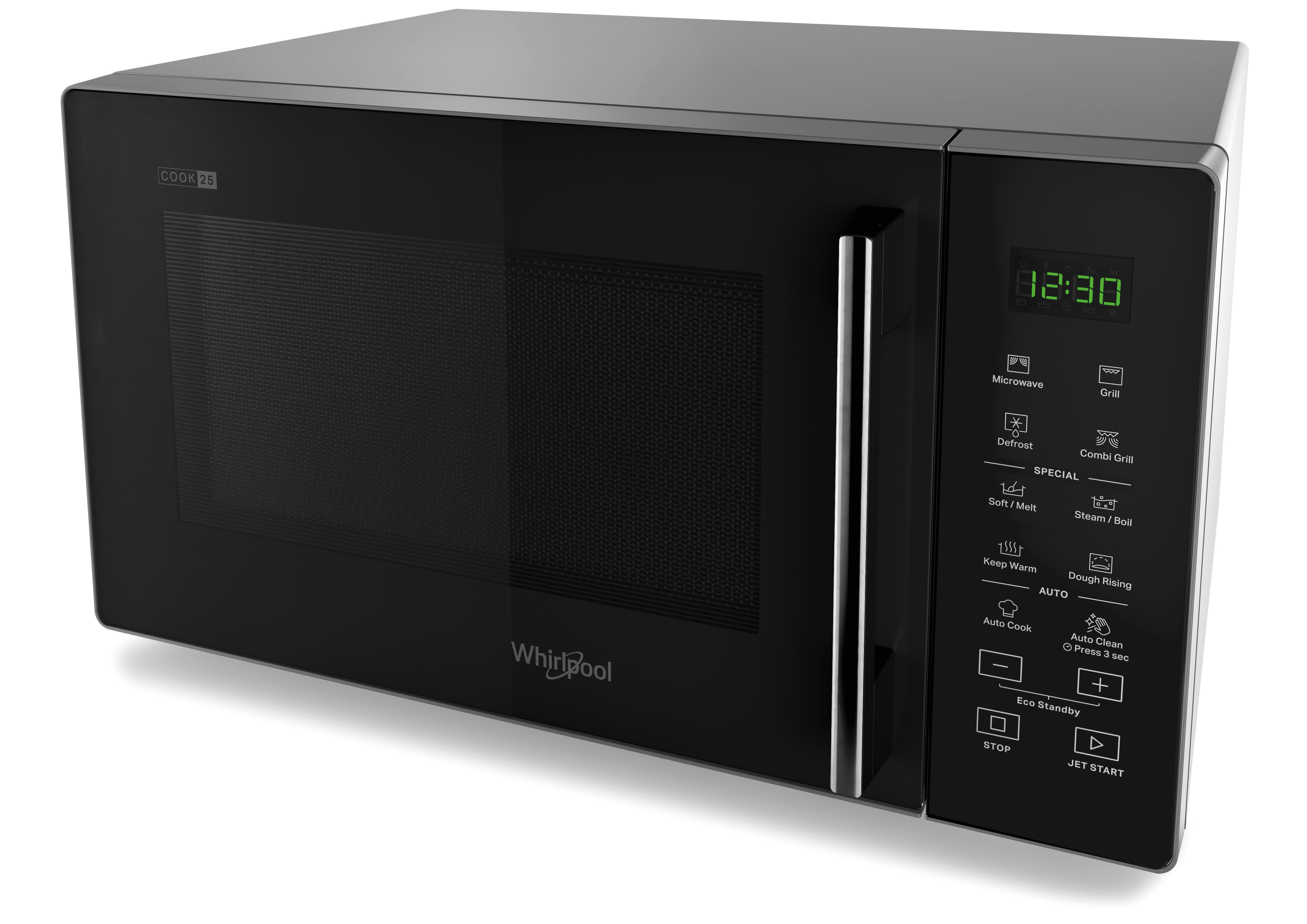 Microondas Whirlpool 25 litros y grill - MWP 254 SB Inox / Negro-3