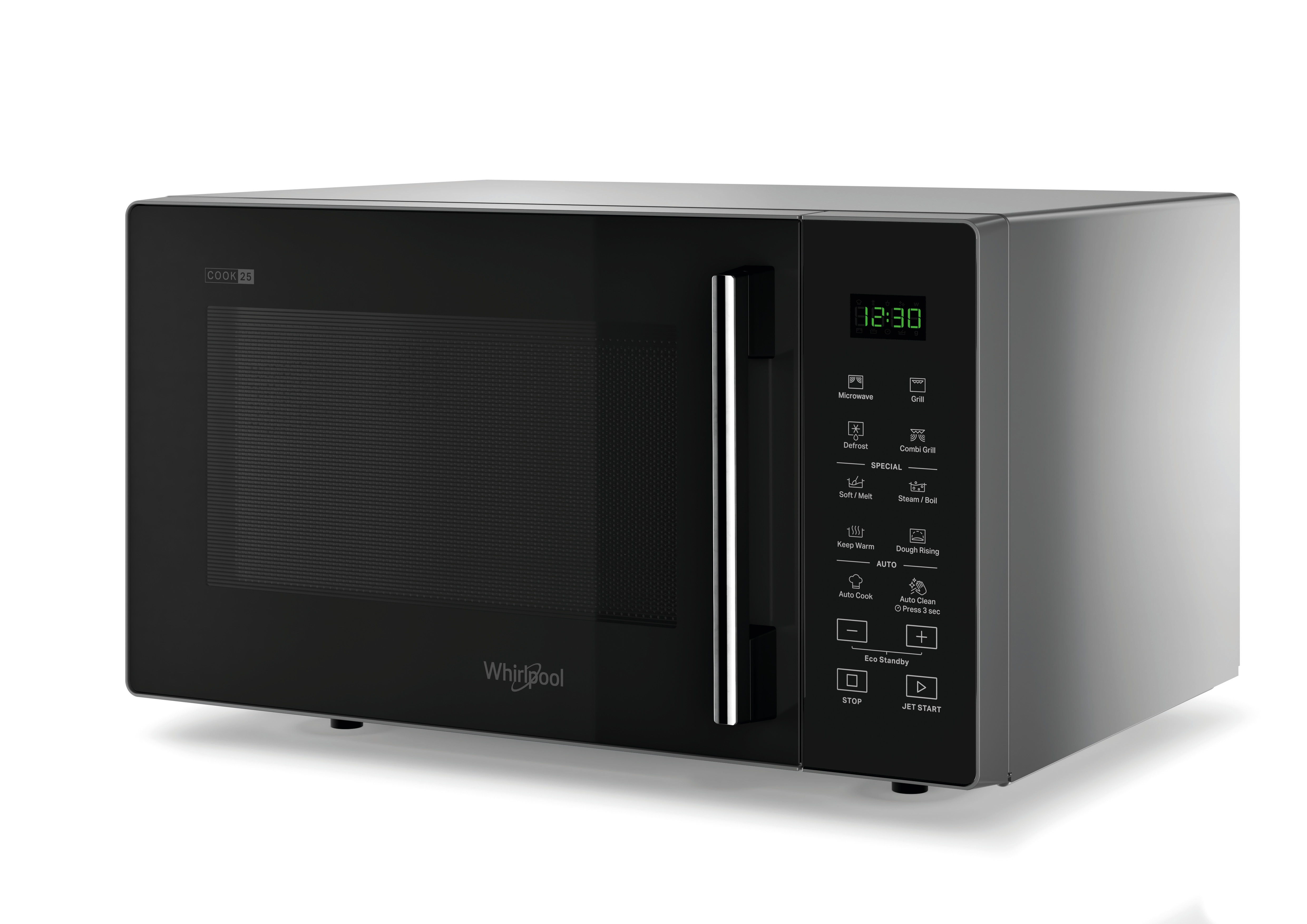 Microondas Whirlpool 25 litros y grill - MWP 254 SB Inox / Negro-5