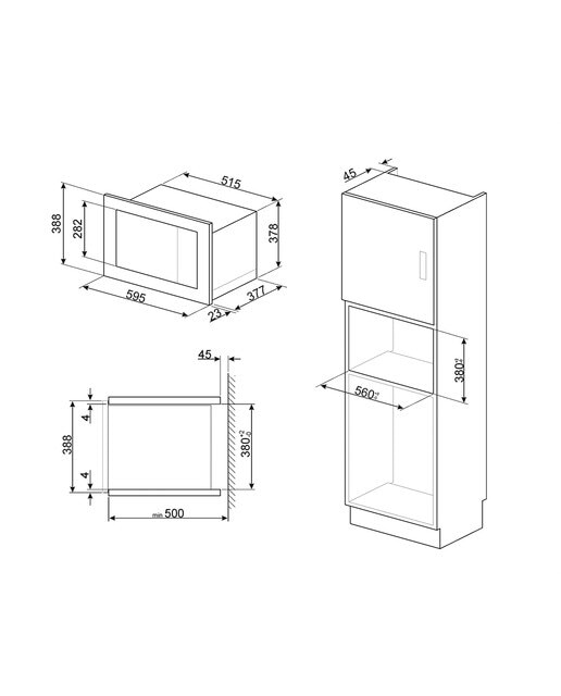 Microondas integrable Smeg 25 litros y grill - FMI425X - Inox Inox-3
