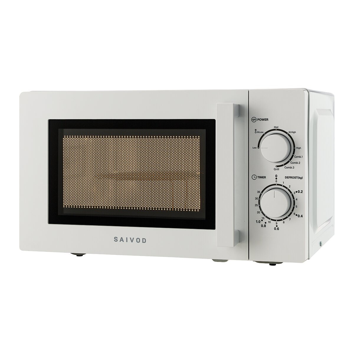 Microondas Saivod 20 litros y grill - MSG-2819W Blanco-2