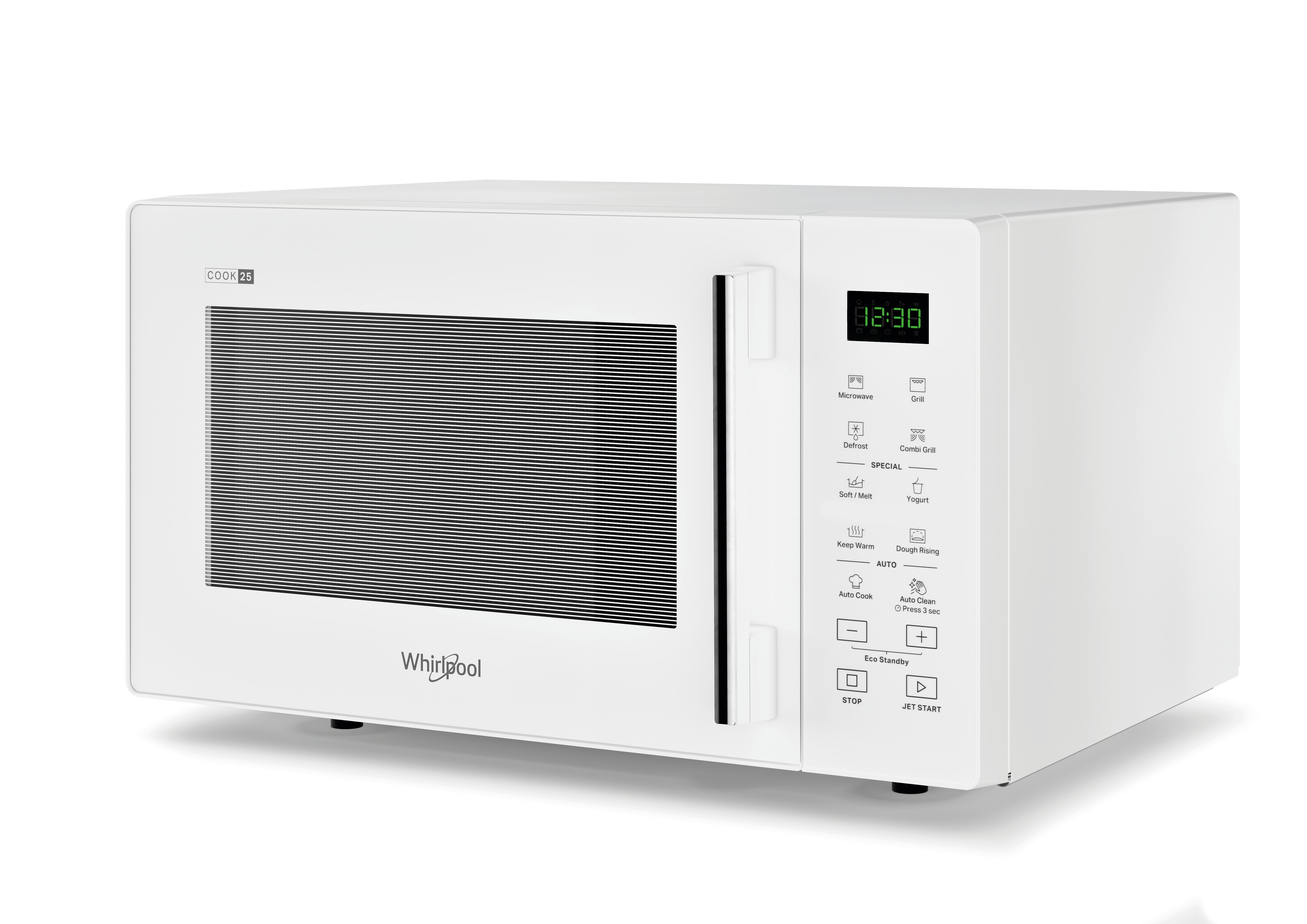Microondas Whirlpool 25 litros y grill - MWP 253 W Blanco-3