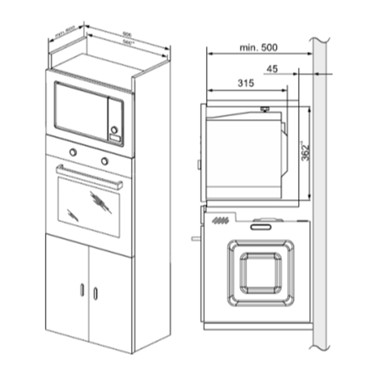 Micro-ondas com Grill Encastrável Fagor 3MWB-201CEGX e de 20 Litros - Inox Inox-2