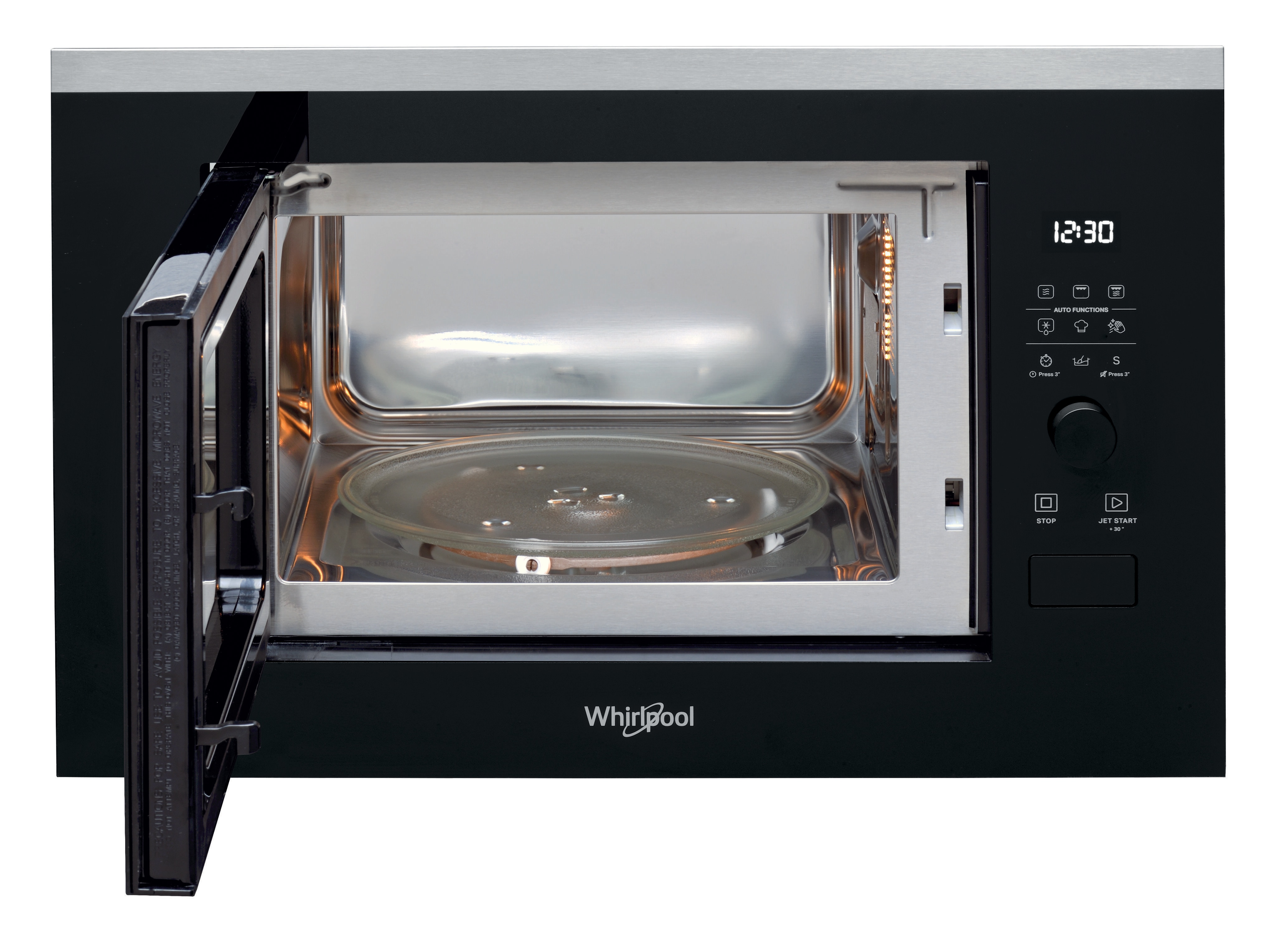 Imagen 3 de Microondas integrable Whirlpool 25 litros y grill - WMF250G - Negro Negro