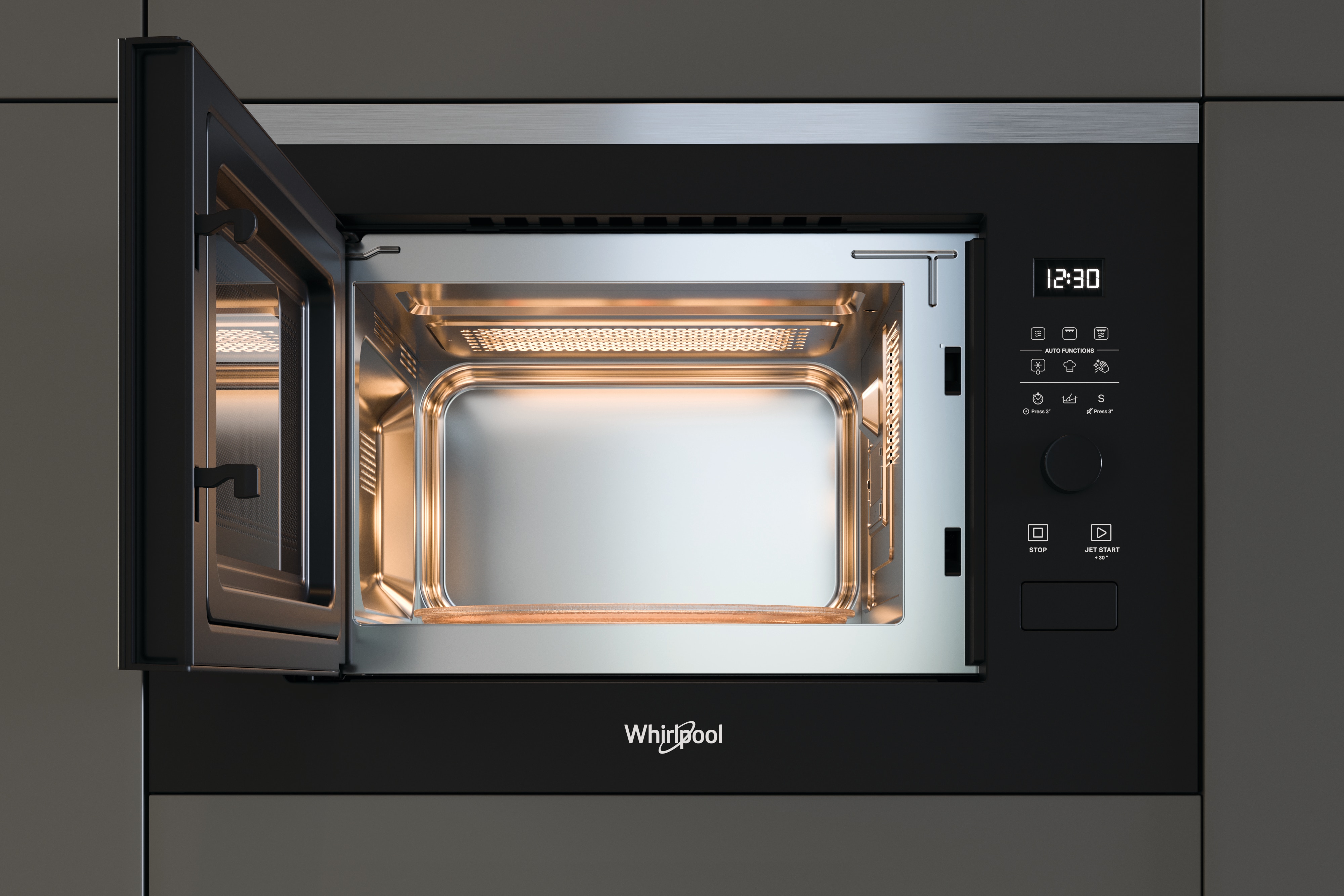 Imagen 4 de Microondas integrable Whirlpool 25 litros y grill - WMF250G - Negro Negro