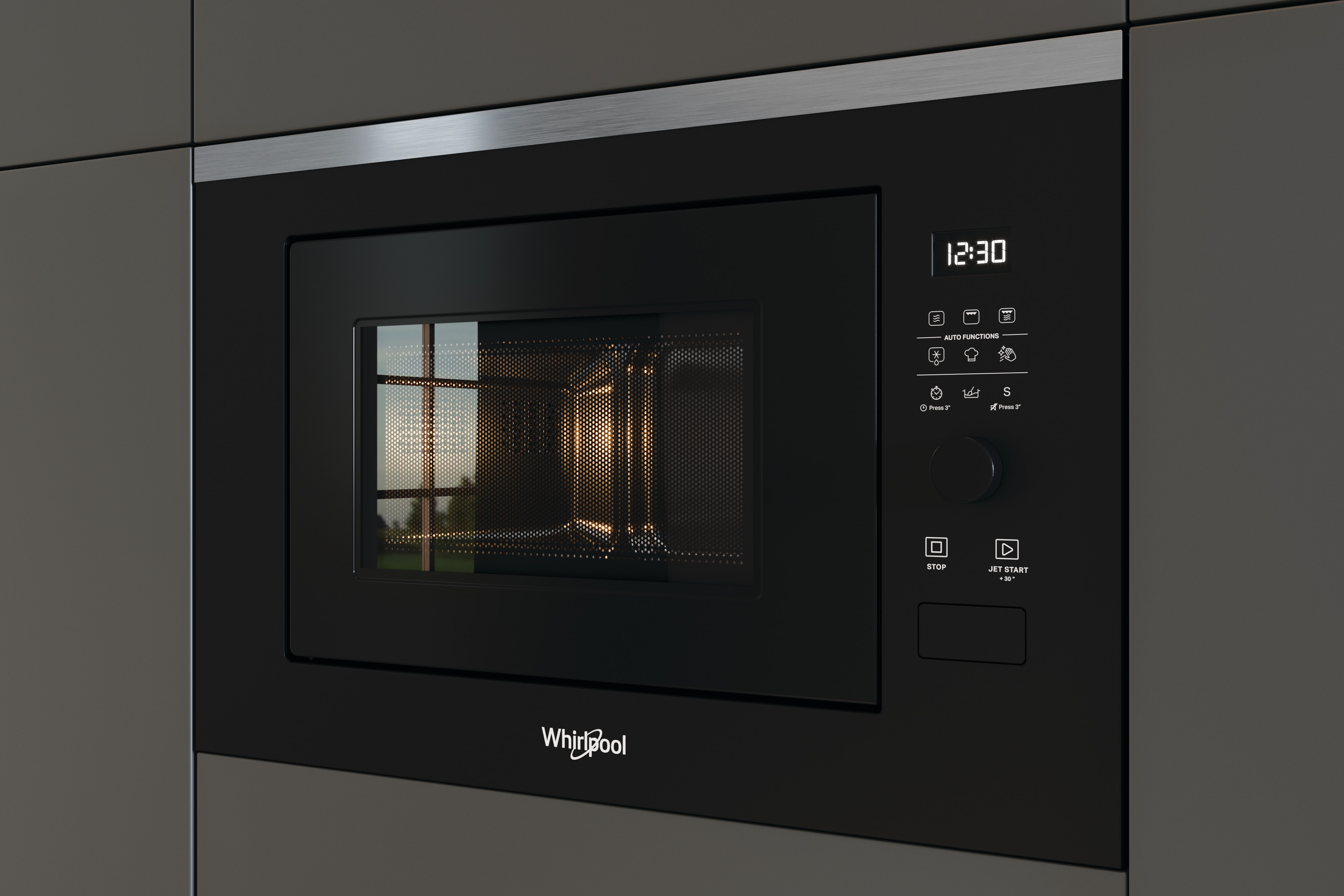 Imagen 7 de Microondas integrable Whirlpool 25 litros y grill - WMF250G - Negro Negro
